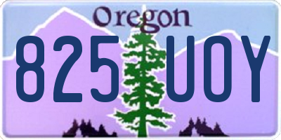 OR license plate 825UOY
