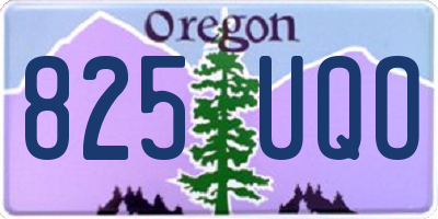 OR license plate 825UQO