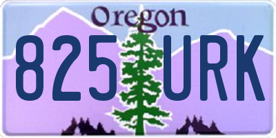 OR license plate 825URK