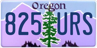 OR license plate 825URS