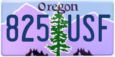 OR license plate 825USF