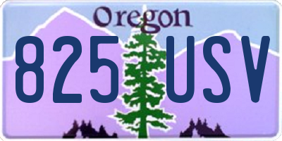 OR license plate 825USV