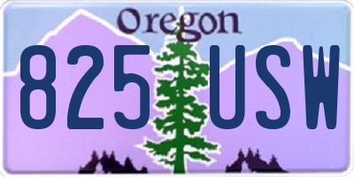 OR license plate 825USW