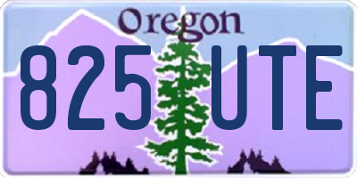 OR license plate 825UTE