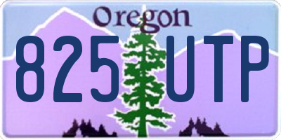 OR license plate 825UTP