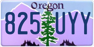 OR license plate 825UYY