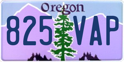 OR license plate 825VAP