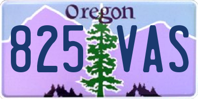 OR license plate 825VAS