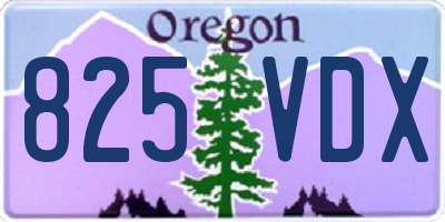 OR license plate 825VDX