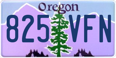 OR license plate 825VFN
