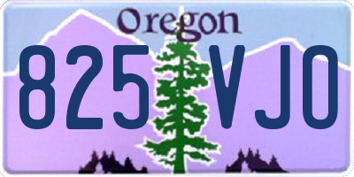 OR license plate 825VJO