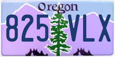 OR license plate 825VLX