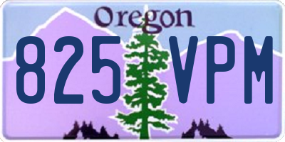 OR license plate 825VPM