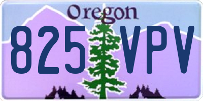 OR license plate 825VPV