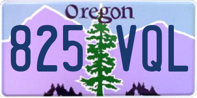 OR license plate 825VQL
