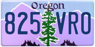OR license plate 825VRO