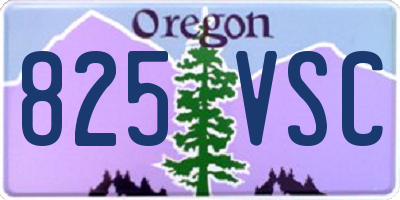 OR license plate 825VSC