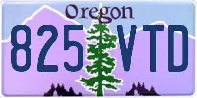 OR license plate 825VTD