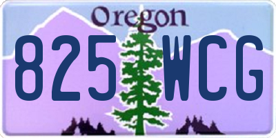 OR license plate 825WCG
