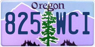 OR license plate 825WCI