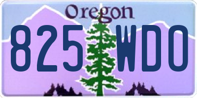 OR license plate 825WDO