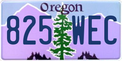 OR license plate 825WEC
