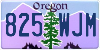 OR license plate 825WJM