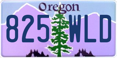 OR license plate 825WLD