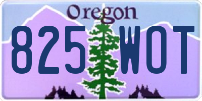 OR license plate 825WOT