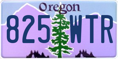 OR license plate 825WTR