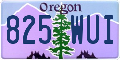 OR license plate 825WUI