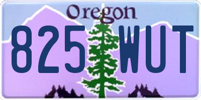 OR license plate 825WUT