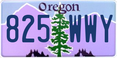 OR license plate 825WWY