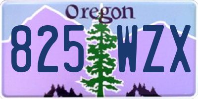 OR license plate 825WZX