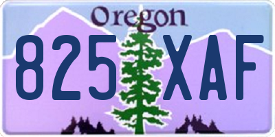 OR license plate 825XAF