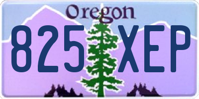 OR license plate 825XEP