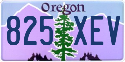 OR license plate 825XEV