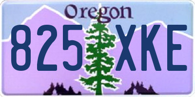 OR license plate 825XKE