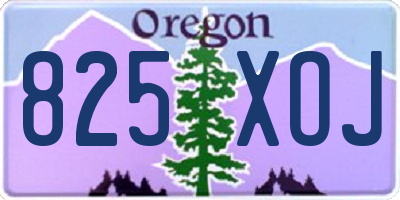 OR license plate 825XOJ
