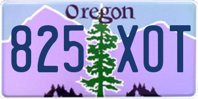 OR license plate 825XOT