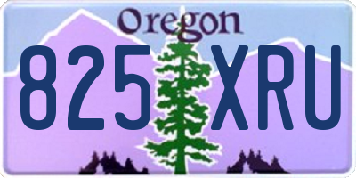 OR license plate 825XRU