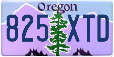 OR license plate 825XTD