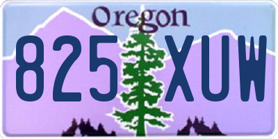 OR license plate 825XUW