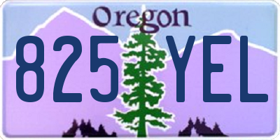 OR license plate 825YEL