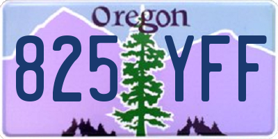 OR license plate 825YFF