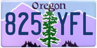 OR license plate 825YFL