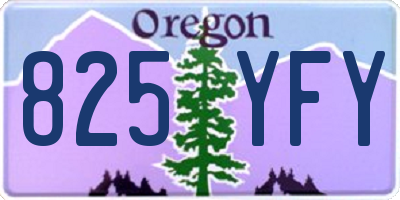 OR license plate 825YFY