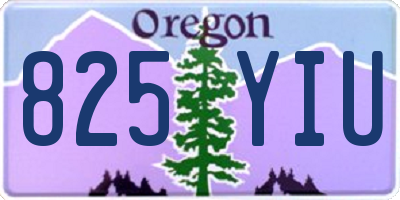 OR license plate 825YIU