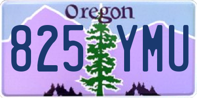 OR license plate 825YMU