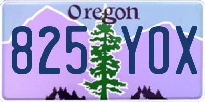 OR license plate 825YOX